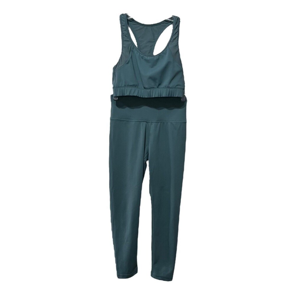 Lively Women Harbor Green Sports Racer Back Bra & Legging Active Set Size Small